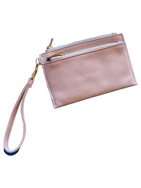 Lavender Purple Faux Leather Wristlet Purse Clutch Handbag DH664